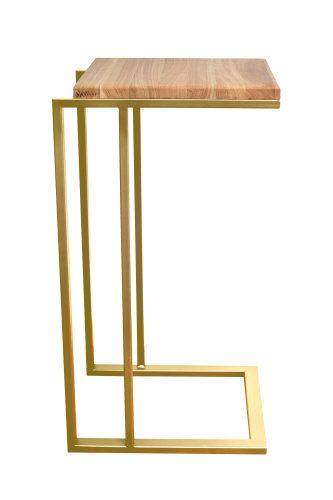 Столик кофейный приставной, золотой фото 6