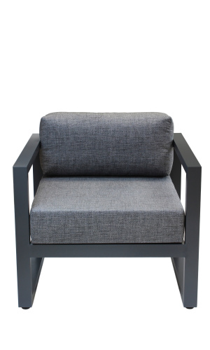 Кресло уличное CAPRI, алюминий цвет серый, серая рогожка фото 5